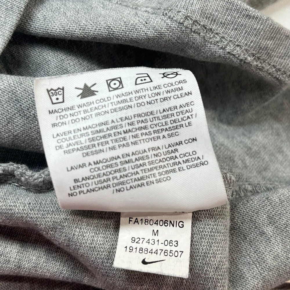 Nike Gray Heather Tee Unique Black Futura Raised Logo Short Sleeve Shirt - Picture 6 of 8